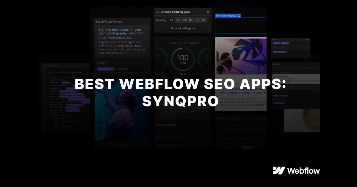 The best Webflow SEO apps hero