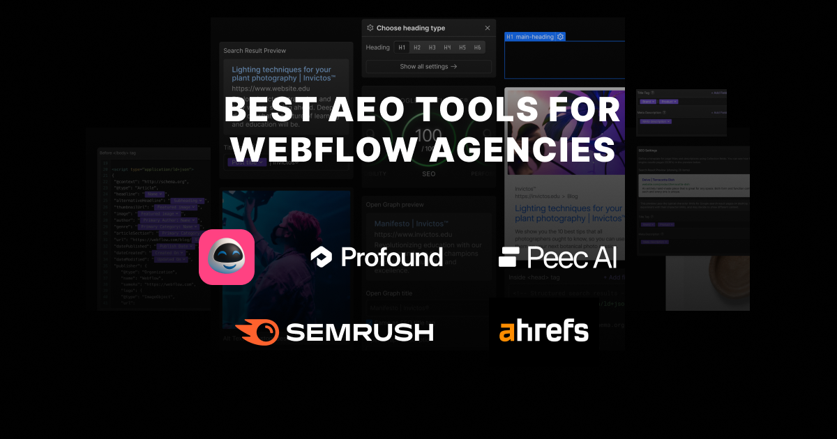 Best AEO Tools for Webflow Agencies (2026)